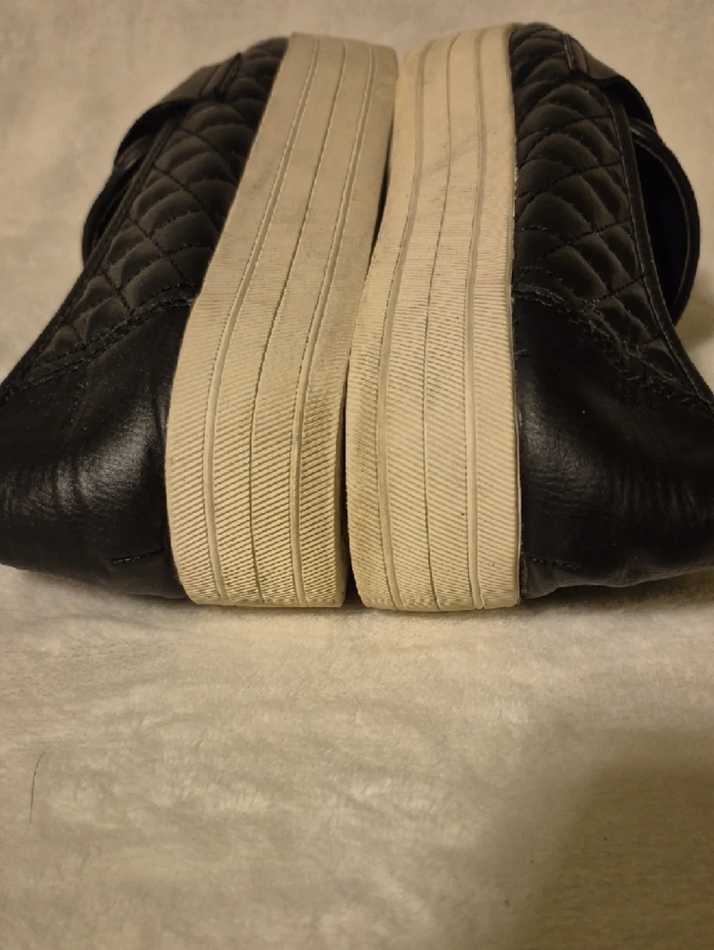 Steve Madden Black Quilted Slip-On Loafers